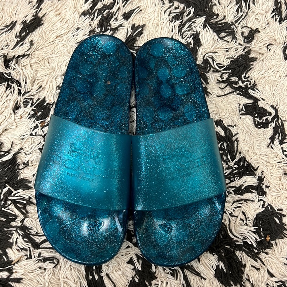 Coach Glitter Slides